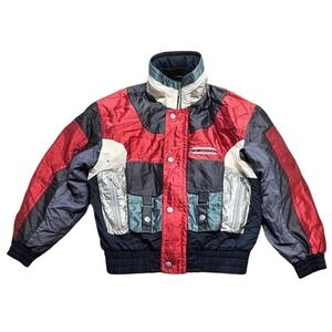 Vintage Head Sportswear Ski Jacket Red Black Colorblock Entrant Large 2229-767